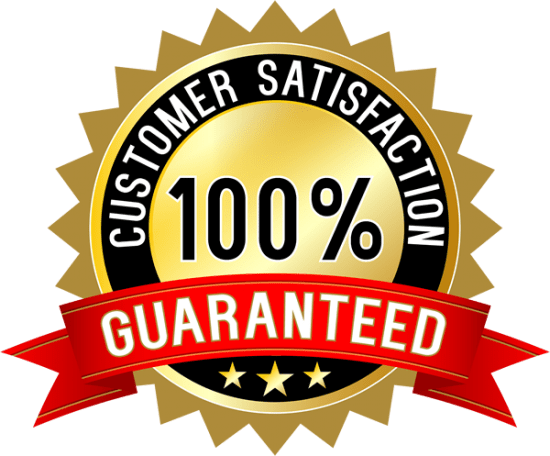 100% customer satisfaction guaranteed seal